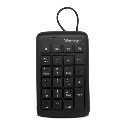 Teclado Numérico Vorago KB-105 Alámbrico USB Color Negro