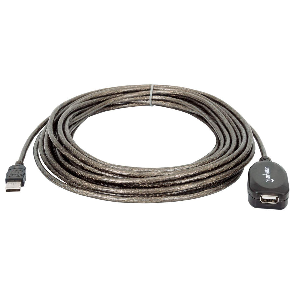 Cable Manhattan USB 2.0 Alta Velocidad Extensión Activa 10m Color Negro