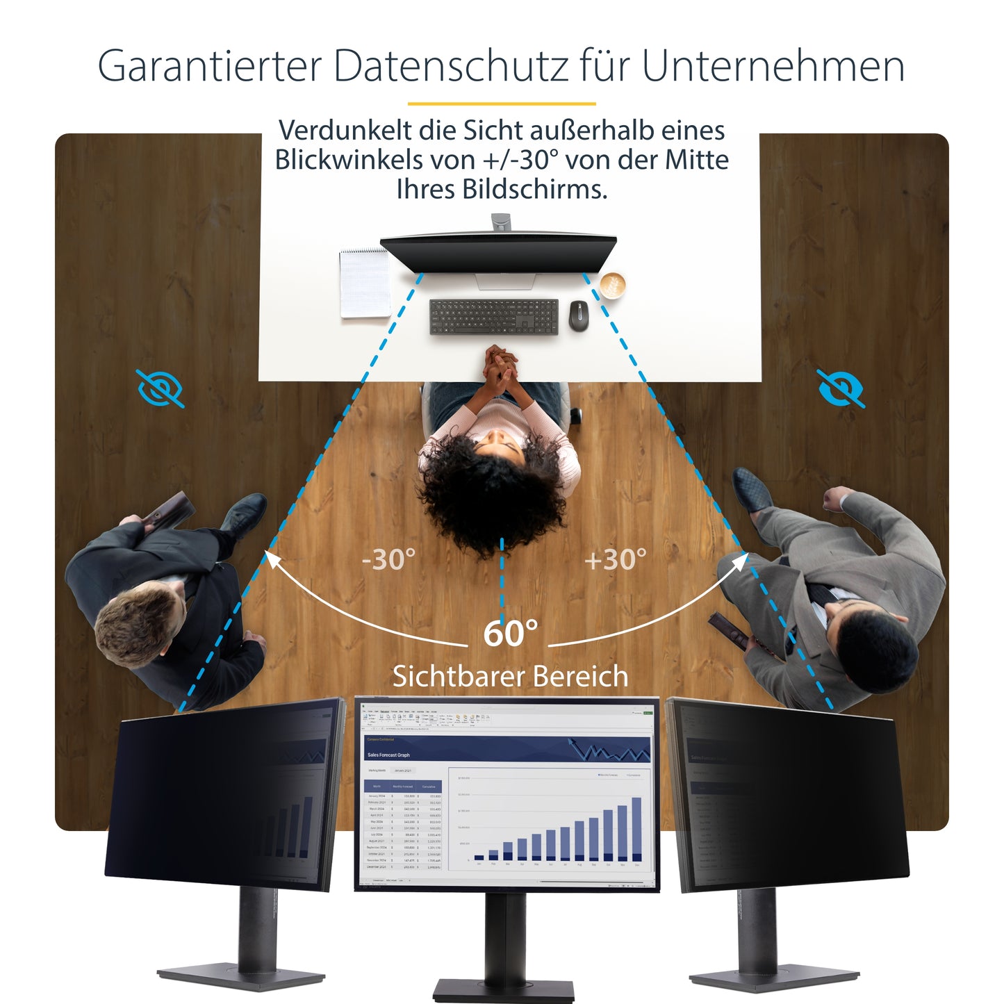 StarTech.com 2469A-PRIVACY-SCREEN filtro para monitor 61 cm (24") Filtro de privacidad para pantallas sin marco