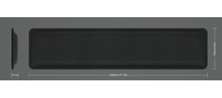 Reposamuñecas Manhattan Soporte Ergonómico para Teclado Resistente al Agua 445x100mm Color Negro