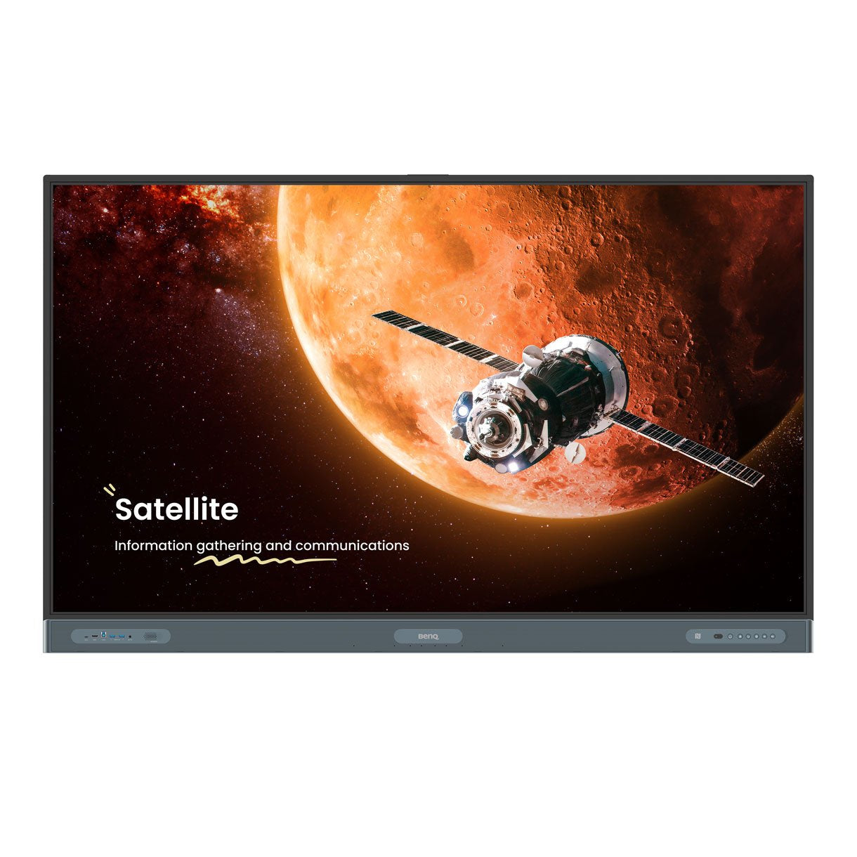 Pantalla BenQ RP7504 Interactiva IR Anti-Germenes 75" 4K UHD 3840x2160 50 Puntos Touch Android 13 6 Sensores