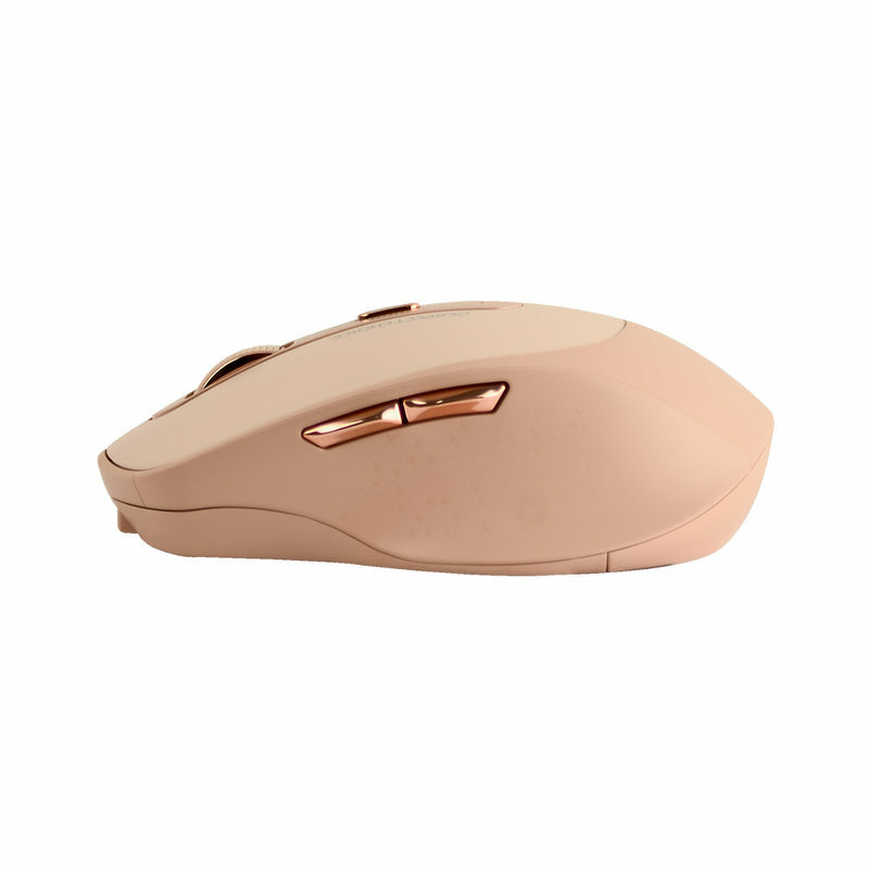 Mouse Perfect Choice Clix Inalámbrico Batería Recargable 6 Botones hasta 1600 DPI Color Caqui