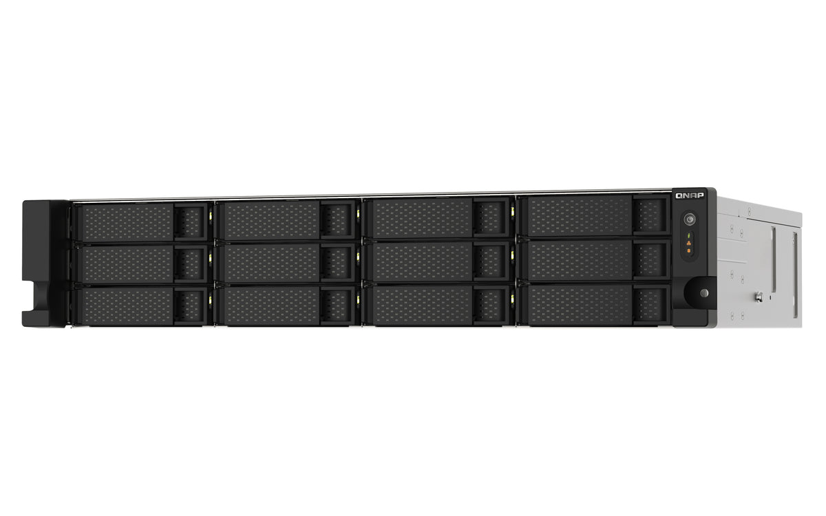 QNAP TS-1273AU-RP-8G NAS Bastidor (2U) Ryzen Embedded V1500B 8 GB DDR4 0 TB QNAP QTS Aluminio, Negro