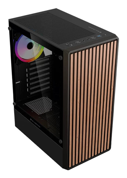 Gabinete Gamer Balam Rush Compact Media Torre Dragonfly Wood GM580 / Negro