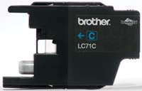 Tinta Brother LC71C Rendimiento 300 Páginas Color Cian