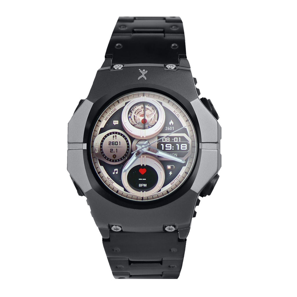 Perfect Choice PC-270188 reloj inteligente y deportivo 5.11 cm (2.01") AMOLED 45 mm Digital 240 x 296 Pixeles Pantalla táctil Negro