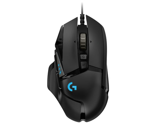 Mouse Logitech(D90) G502 Gaming Hero Alámbrico Alto Rendimiento Color Negro