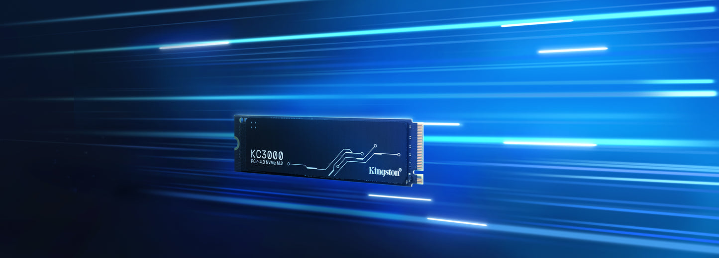 Unidad de Estado Sólido SSD Kingston KC3000 PCIe 4.0 NVMe M.2 SSD 2048GB Color Negro