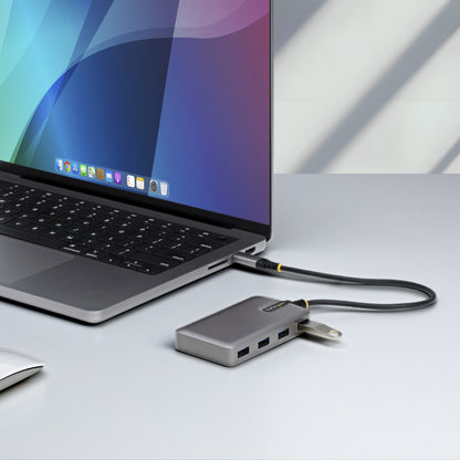 StarTech.com 5G4AB-USB-C-HUB nodo concentrador USB 3.2 Gen 1 (3.1 Gen 1) Type-C 5000 Mbit/s Gris