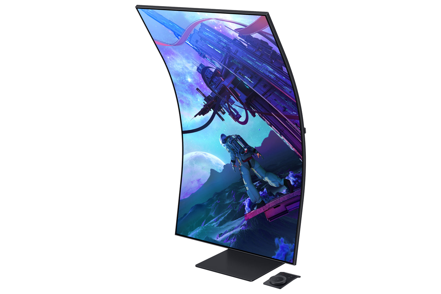 Monitor Samsung 55" Gaming Odyssey Ark 2th Gen 4K 3840x2160 165HZ VA Curvo 1000R 1MS HDR10 Bocinas Gaming HUB SMA