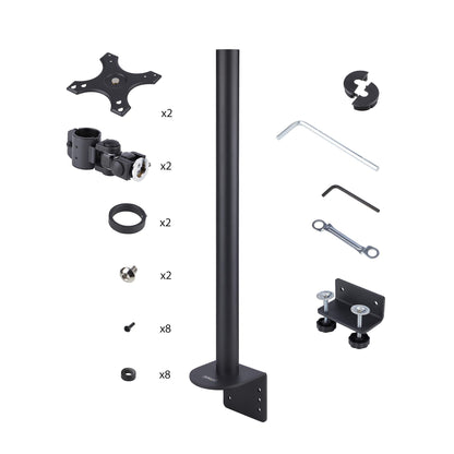 StarTech.com H2MPV-MONITOR-MOUNT soporte para pantalla plana 124.5 cm (49") Negro