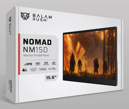 Monitor Balam Rush Portatil 15.6 Nomad Nm15d 4ms 60hz Full HD IPS LED HDMI USB-C Negro