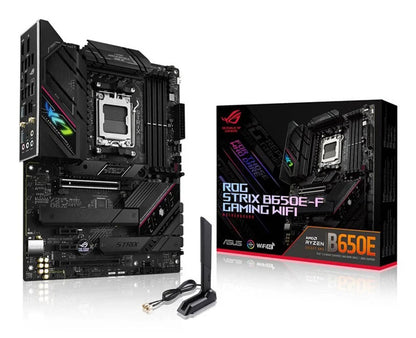 Tarjeta Madre Asus ROG Strix B650E-F Gaming WIFI 4xDDR5 128GB 6400Mhz PCIe 5.0 M.2 1xHDMI 1xDP S AM5 ATX Wi-Fi 6E BT