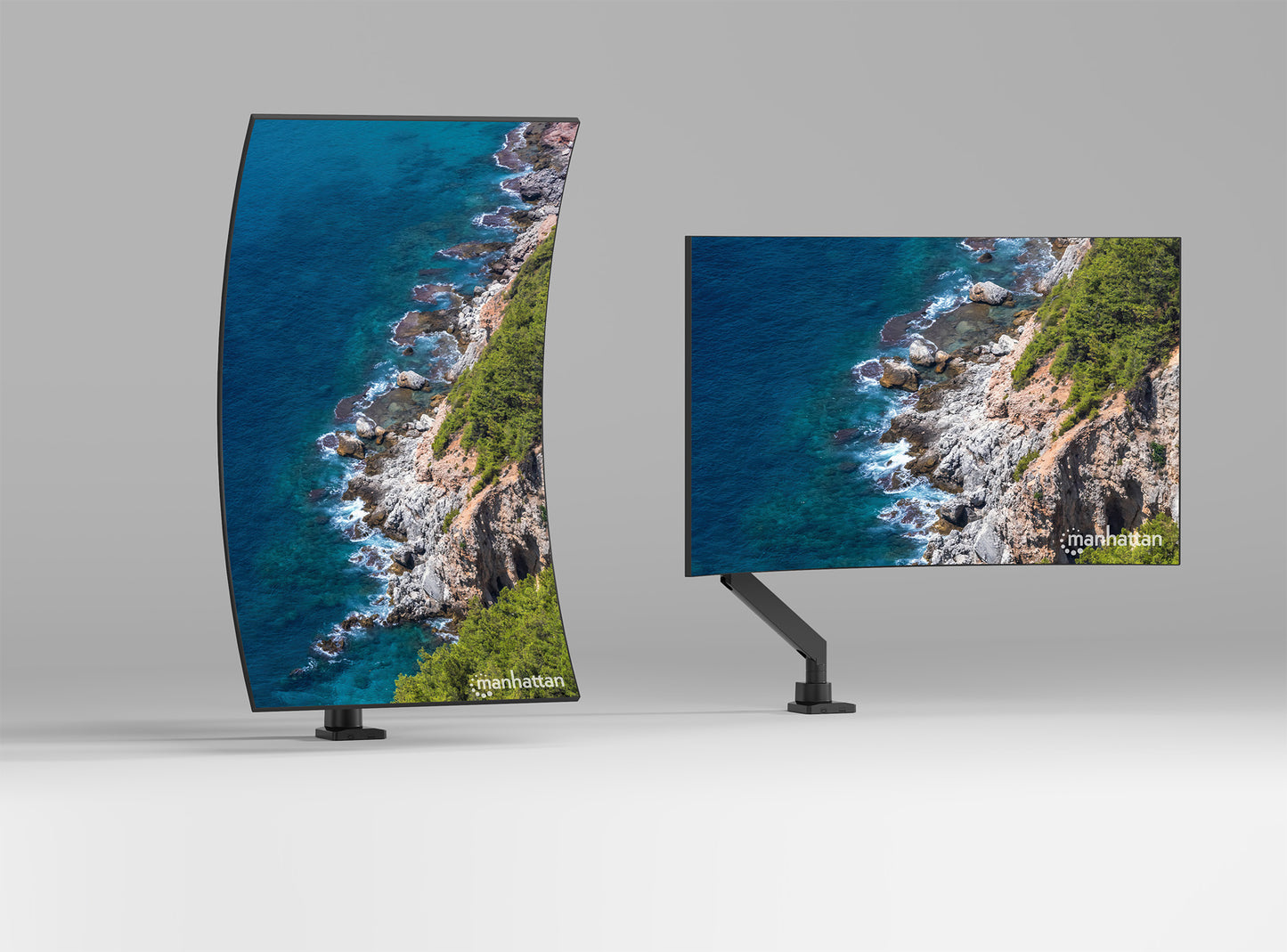 Soporte Monitor  Manhattan p/1 Monitor 17 a 57 Escritorio pistón