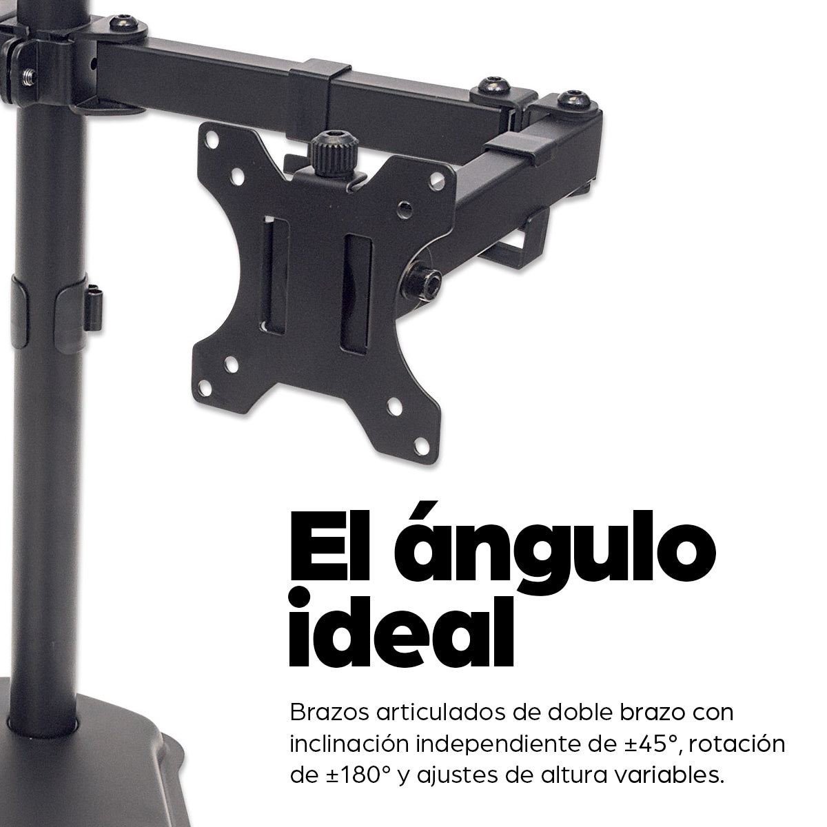 Manhattan 461559 soporte para pantalla plana 81.3 cm (32") Escritorio Negro