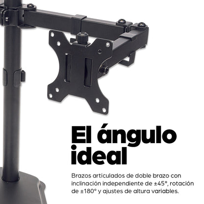 Manhattan 461559 soporte para pantalla plana 81.3 cm (32") Escritorio Negro