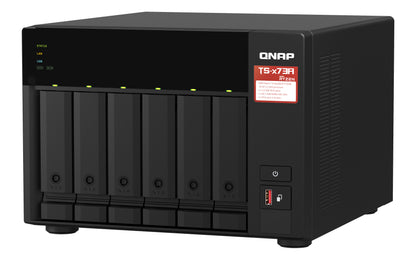 QNAP TS-673A NAS Tower Ryzen Embedded V1500B 8 GB DDR4 0 TB QNAP Turbo System Antracita