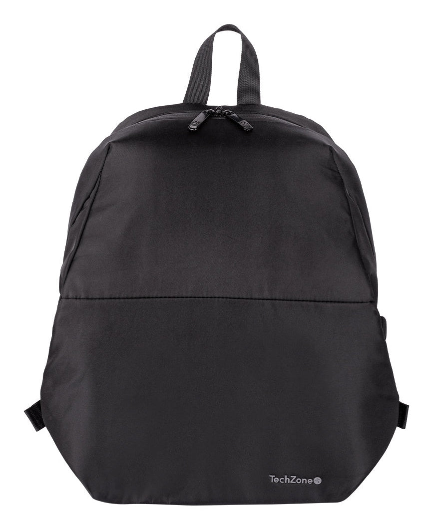 Mochila TechZone Lite TZLBP13 15.6 Poliester 420 D Twill Color Negro Laterales Ajustables