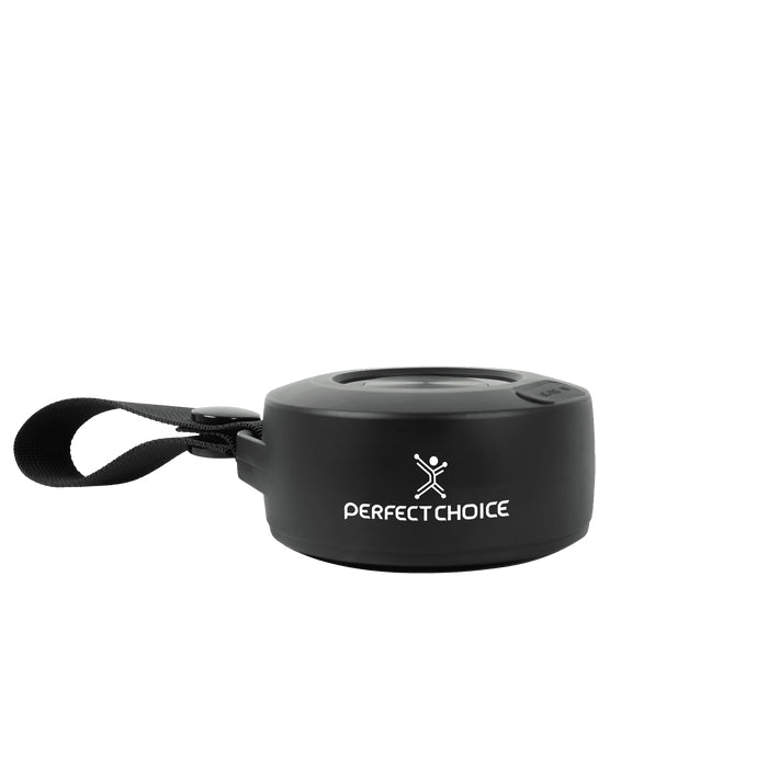 Bocina Perfect Choice Handy Portátil Inalámbrica Batería Recargable Luz RGB Color Negro