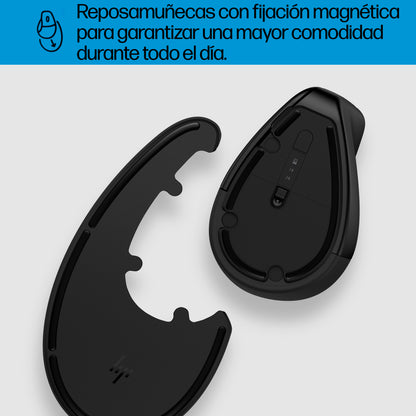 HP 925 Ergonomic Vertical Wireless Mouse ratón Oficina Diestro RF inalámbrico + bluetooth 4000 DPI