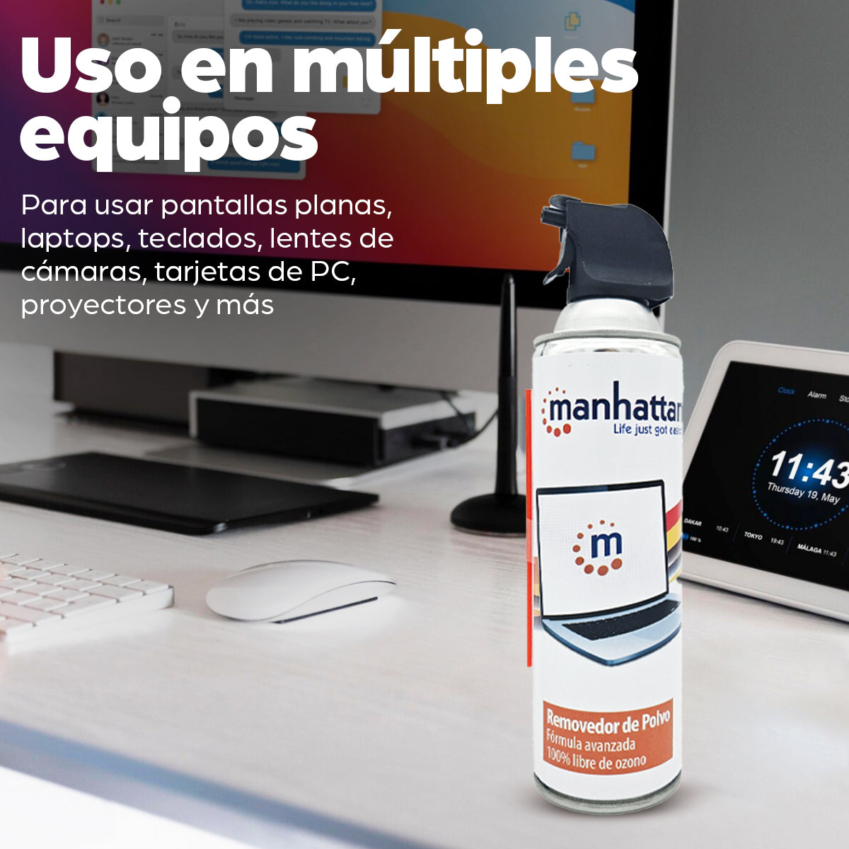 Manhattan 425568 limpiador de aire comprimido