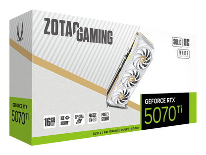 Tarjeta de Video Zotac NVIDIA GeForce RTX 5070 Ti Solid Core OC White Edition 16GB 256-bit GDDR7 PCI Express x16 5.0