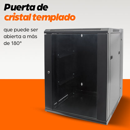 Intellinet 711845 armario rack 9U Bastidor de pared Negro