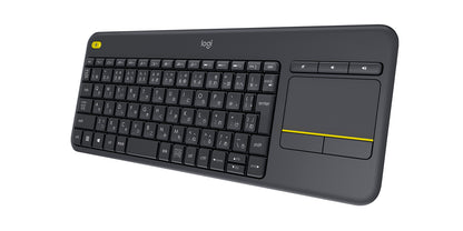 Teclado Logitech K400 Plus Inalámbrico C/TouchPad Color Negro