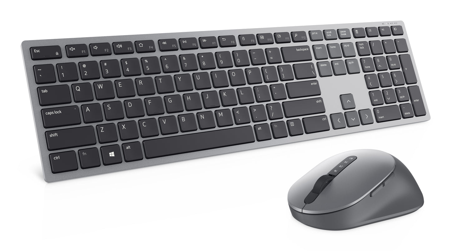 DELL KM7321W teclado Ratón incluido Oficina RF inalámbrico + bluetooth Gris, Titanio