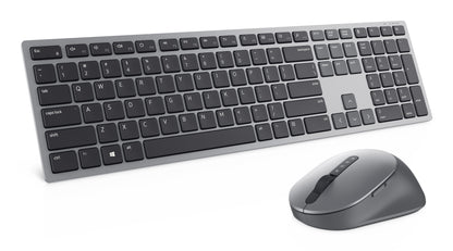 DELL KM7321W teclado Ratón incluido Oficina RF inalámbrico + bluetooth Gris, Titanio