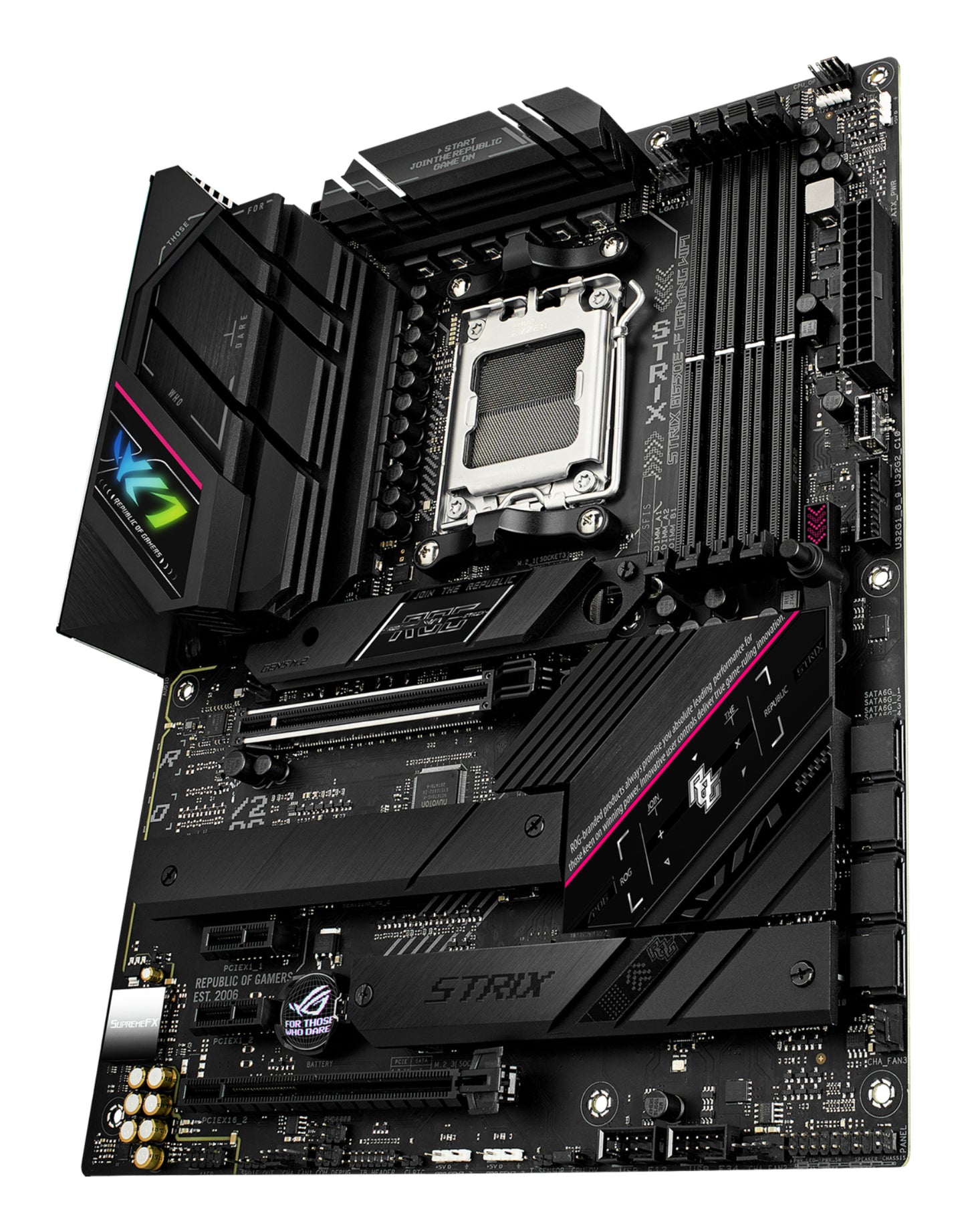 Tarjeta Madre Asus ROG Strix B650E-F Gaming WIFI 4xDDR5 128GB 6400Mhz PCIe 5.0 M.2 1xHDMI 1xDP S AM5 ATX Wi-Fi 6E BT