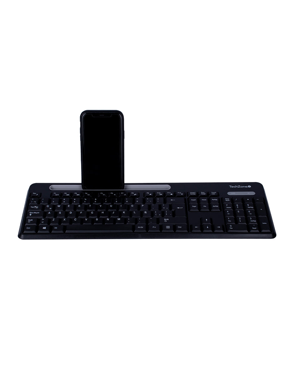 Mouse y Teclado Inalambricos Tasking Grey 800 1200 1600 DPI 4 Botones con Ranura para Smartphone