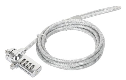 Candado de Seguridad Manhattan Antirrobo para Laptop con Ranura K-slot Combinación 4 Dígitos