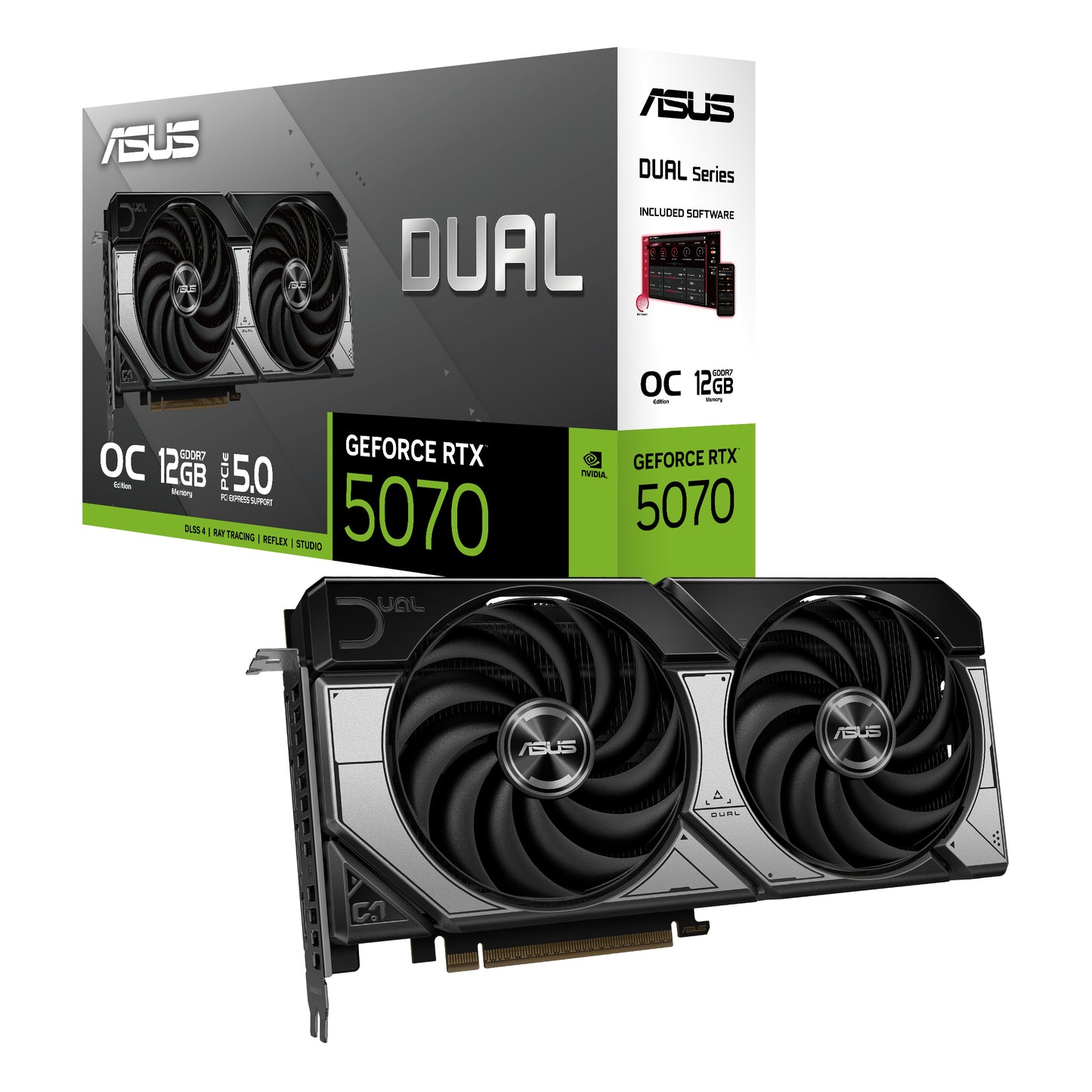 Tarjeta de Video Asus Dual-RTX5070-O12G 192BIT PCI-E 5.0 HDMI 3xDP Dual Fan