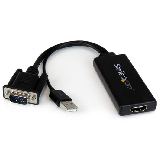StarTech.com VGA2HDU adaptador de cable de vídeo Negro