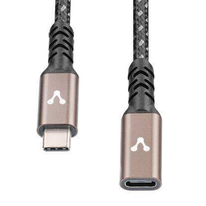 Cable Extension Vorago CAB-127 Tipo C Hembra-Tipo C Macho 1 Metro 100W Negro