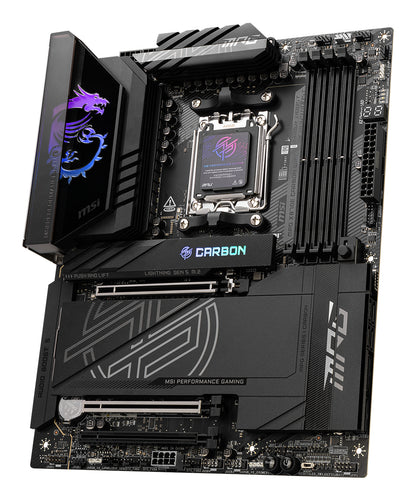 Tarjeta Madre MSI MPG X870E CARBON WIFI ATX Socket AM5 AMD X870E 256GB DDR5 HDMI/DP para AMD