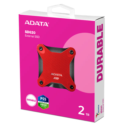 ADATA SD620 2 TB Micro-USB B 3.2 Gen 2 (3.1 Gen 2) Negro, Rojo