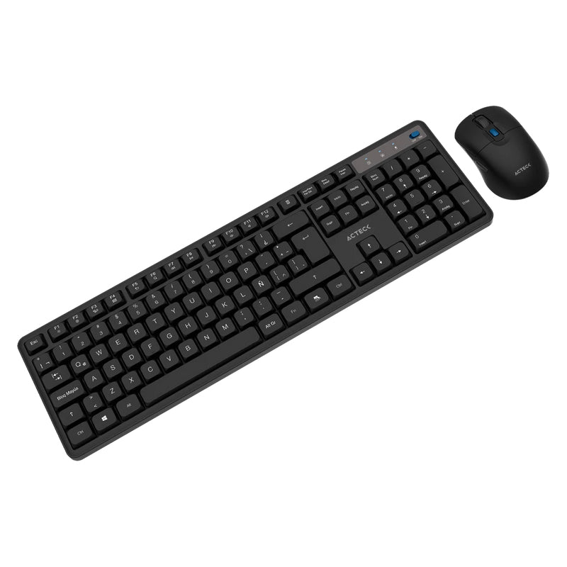 Acteck Creator Silent Pro MK474 teclado Ratón incluido Universal RF inalámbrico QWERTY Español Negro