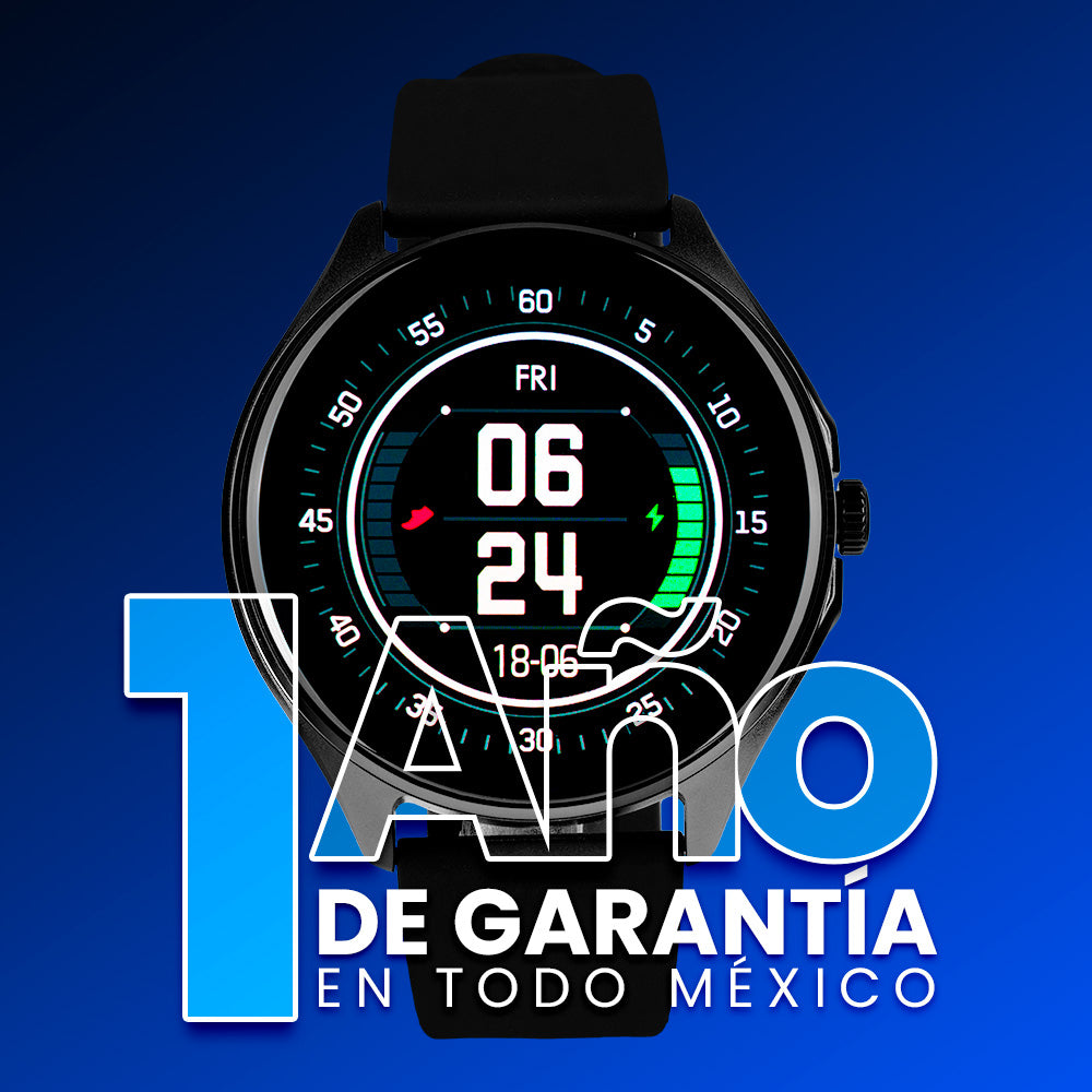 Smart Watch Vorago SW-505 Redondo IP67 Bluetooth Pantalla AMOLED 1.43"  Táctil Negro 2 Extensibles