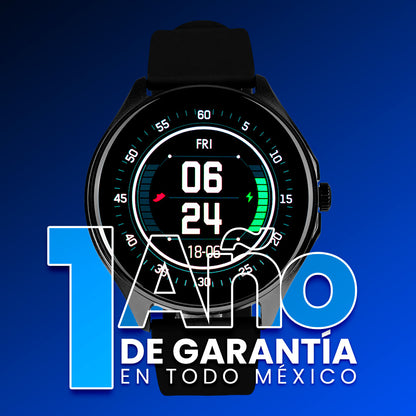 Smart Watch Vorago SW-505 Redondo IP67 Bluetooth Pantalla AMOLED 1.43"  Táctil Negro 2 Extensibles