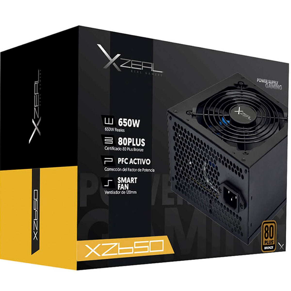 Fuente de Poder Xzeal 650W 80 PLUS Bronze NO Modular 24-pin ATX 120mm