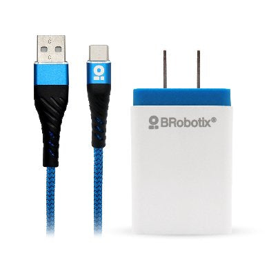 BRobotix 963332 cargador de dispositivo móvil Smartphone Azul, Blanco Corriente alterna Carga rápida Interior