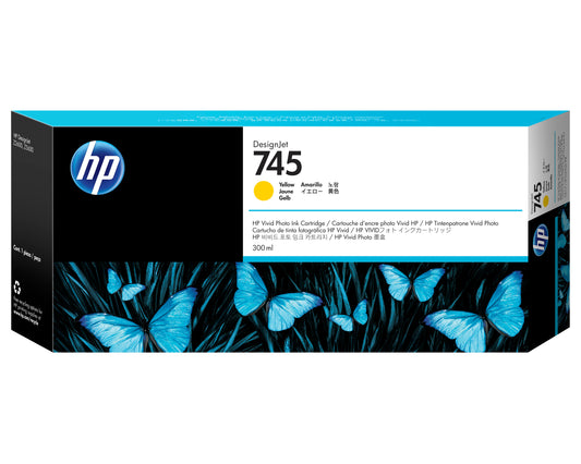 Tinta HP LF 745 DesignJet Amarillo 300ML