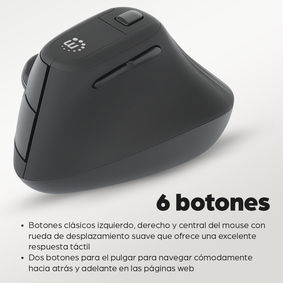 Manhattan 190336 ratón Oficina Diestro RF inalámbrico Óptico 1600 DPI
