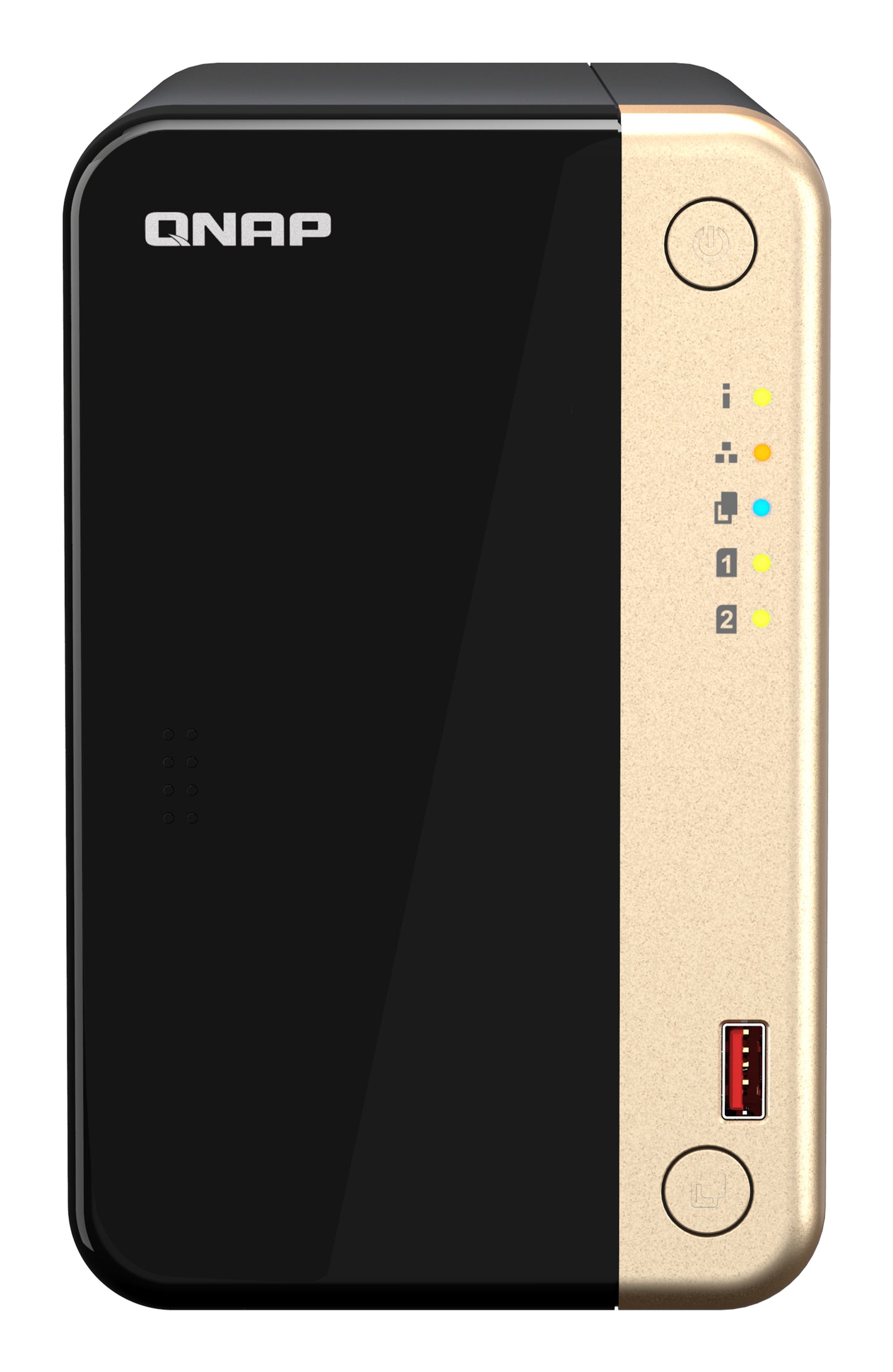 QNAP TS-264 NAS Tower Intel® Celeron® N5095 8 GB 0 TB QNAP Turbo System Negro, Oro