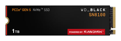 SSD interno Western Digital de 1TB Black SN8100 NVMe M.2 Gen5 - Lectura/Eescritura/ Sin Disipador Térmico