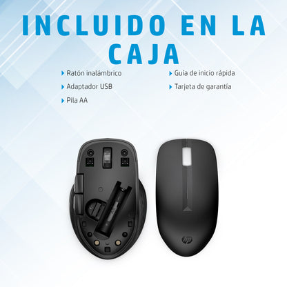 HP 435 Multi-Device Wireless Mouse ratón Oficina Ambidiestro RF inalámbrico + bluetooth 4000 DPI