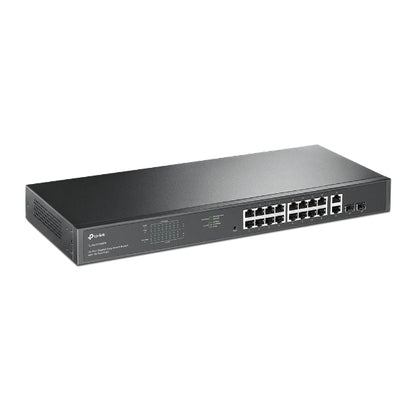 TP-Link TL-SG1218MPE dispositivo de redes Gestionado L2 Gigabit Ethernet (10/100/1000) Energía sobre Ethernet (PoE) 1U Negro