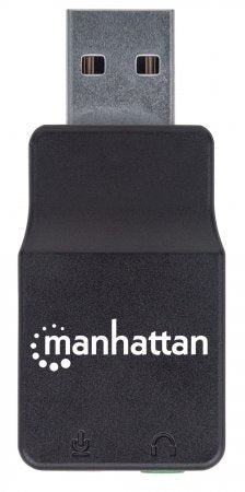 Manhattan 152754 cambiadores de género de cables USB-A 2 x 3.5 mm Negro